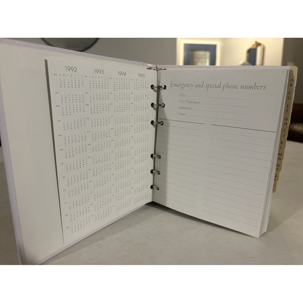 Rare Vintage 1992 Precious Moments Hallmark Address Book Binder Lavender PMA1001 - Picture 3 of 8